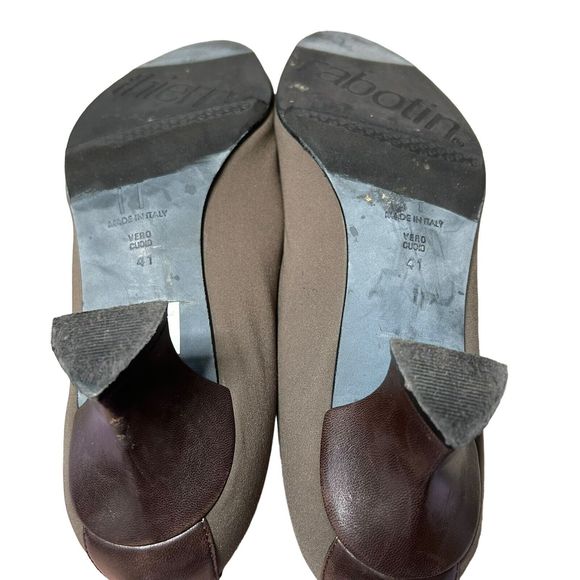 Thierry Rabotin Low Block Heel‎ Pumps Olive Green Bow Sz EU 41/ US 10.5 READ - Picture 8 of 12